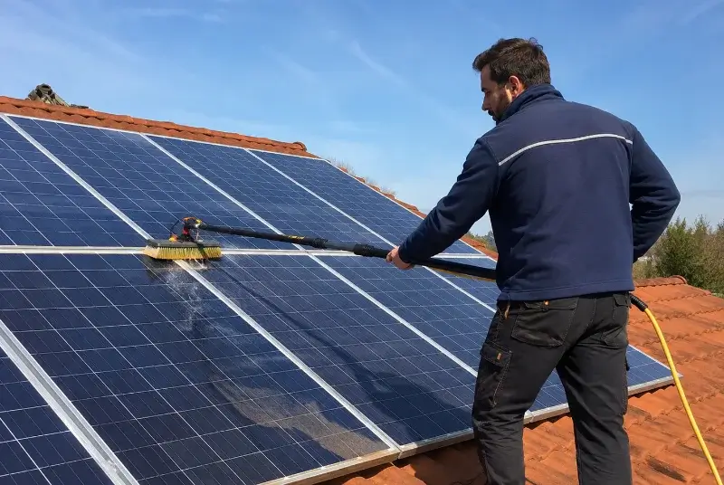 Nettoyage et entretien de panneaux solaires à Crédin